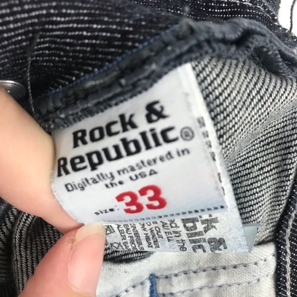Rock & Republic Button Fly Floyd Denim Jeans 33 Y2K 90s - Picture 7 of 9